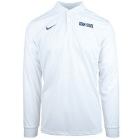 Men's Nike Utah State victory white long sleeve polo